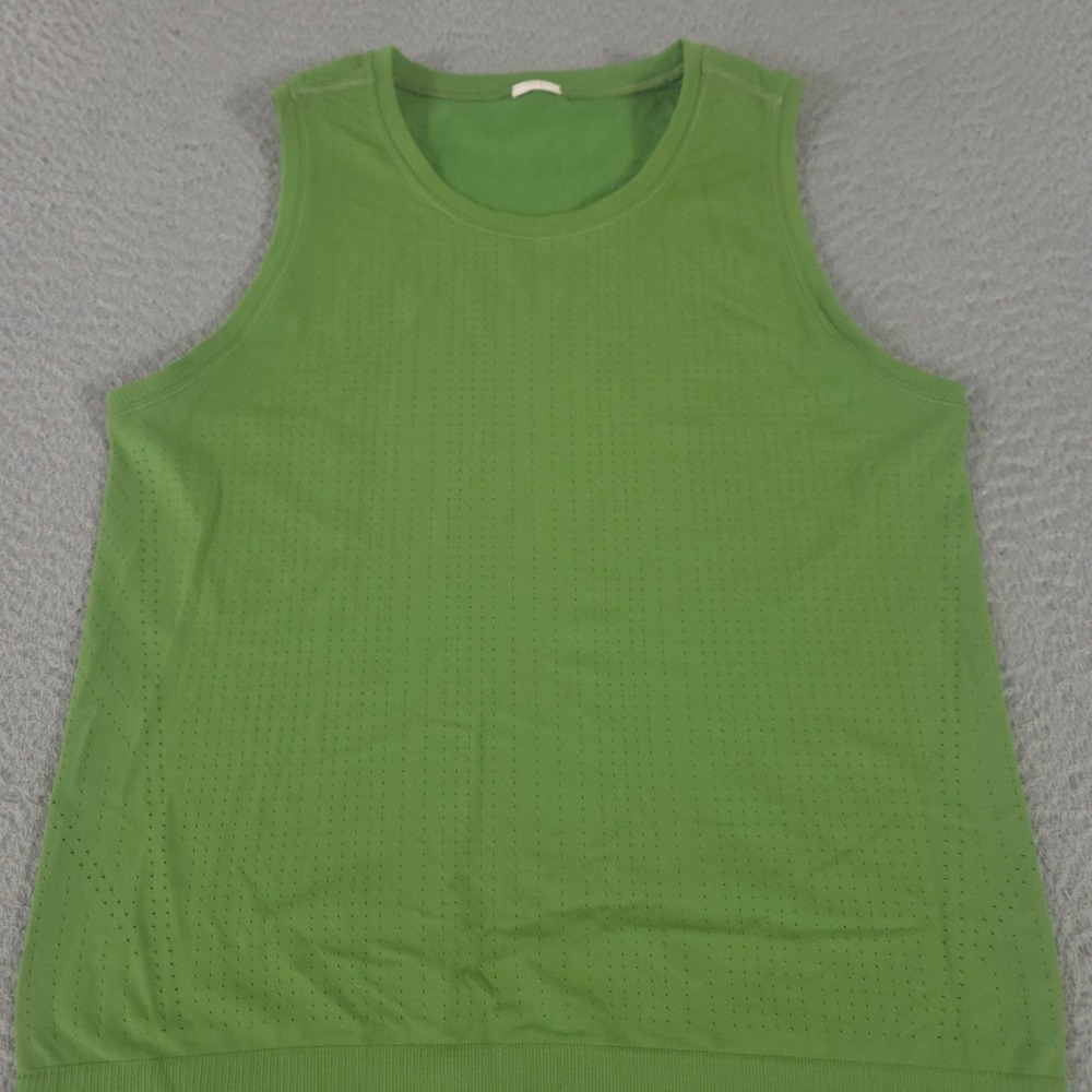 Athleta Top Womens M In Motion Seamless Tank Pointelle Mesh Knit Activewear Gym